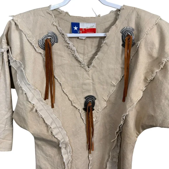 Vintage Liz E Parker Co Parker Western Fringe Top Medium Made in USA - Picture 3 of 12